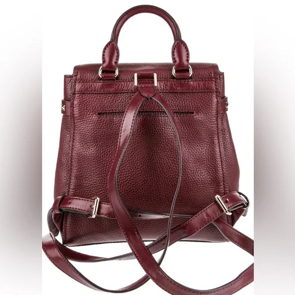 Michael Kors Oxblood Addison Leather Backpack Michael Kors Addison Oxblood Leather Medium Backpack Bag  main image 3